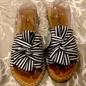 Black and White Sandals